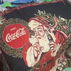 Vintage coca cola throw blanket